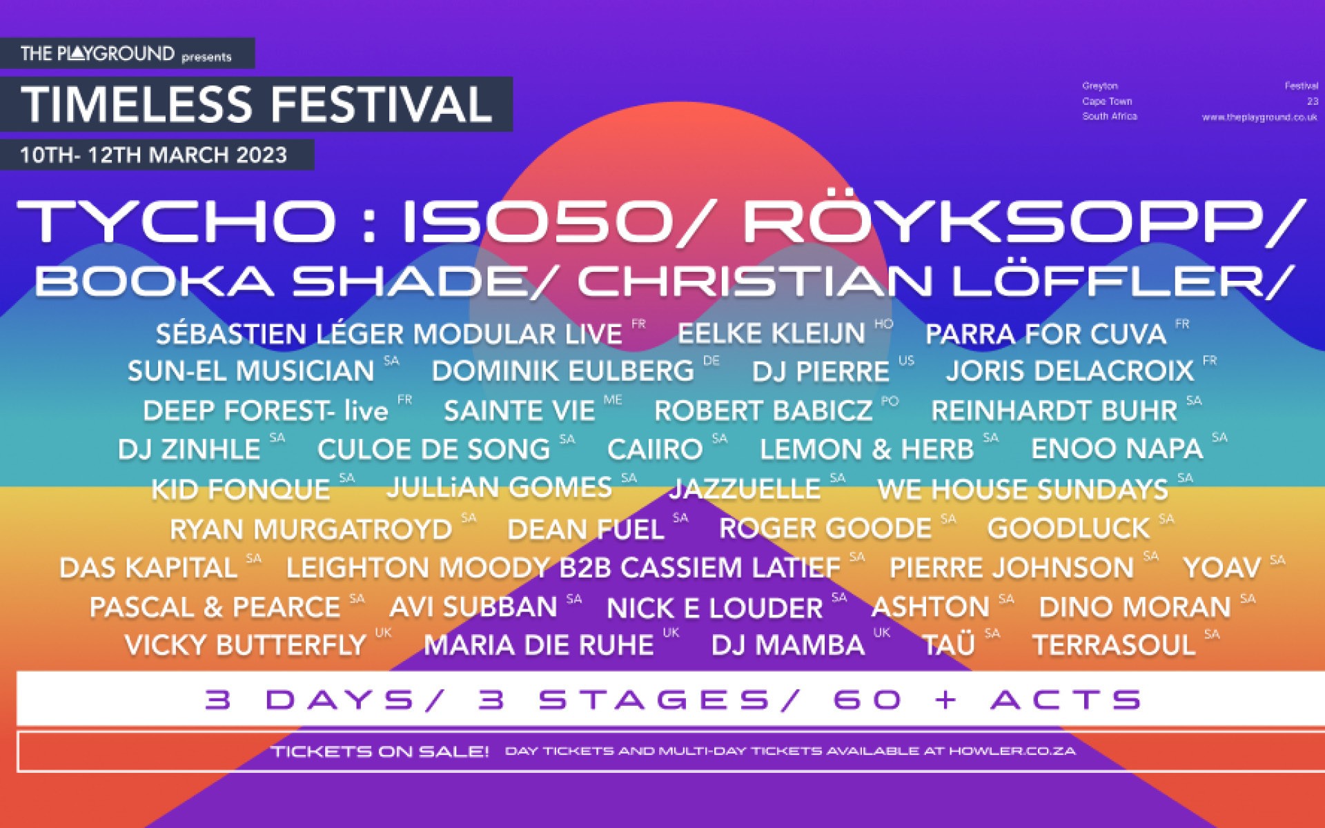 THE PLAYGROUND presents TIMELESS FESTIVAL 2023