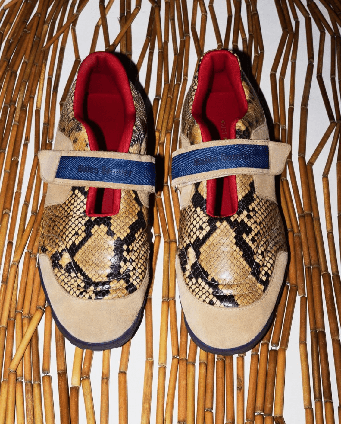 The Jewel Sneaker with snake embossed leather, via @walesbonner IG