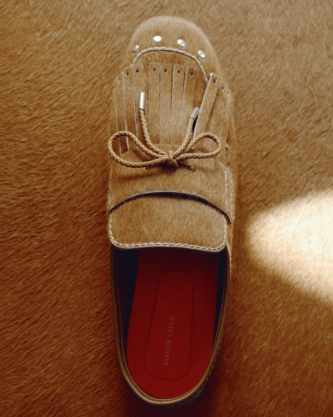 The Montego tasseled loafers in pony hide, via @walesbonner IG